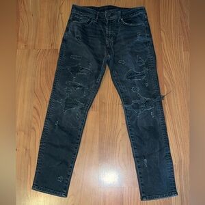 American Eagle Outfitters Grey Airflex Patched Skinny Jeans